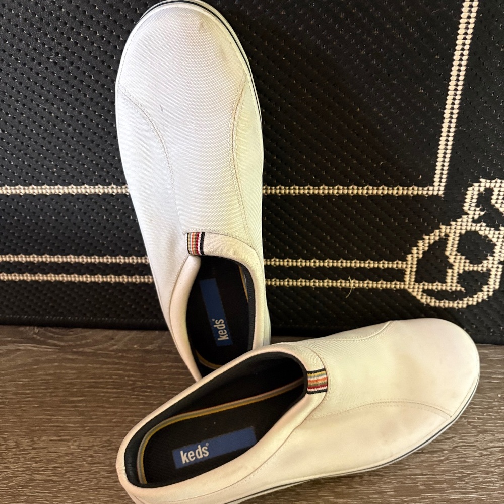 Keds white mule tennis shoes sz- 8.5